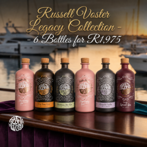 Poetic License Distillery Locally Manufactured in Velddrif Russelll Voster Legacy Collection